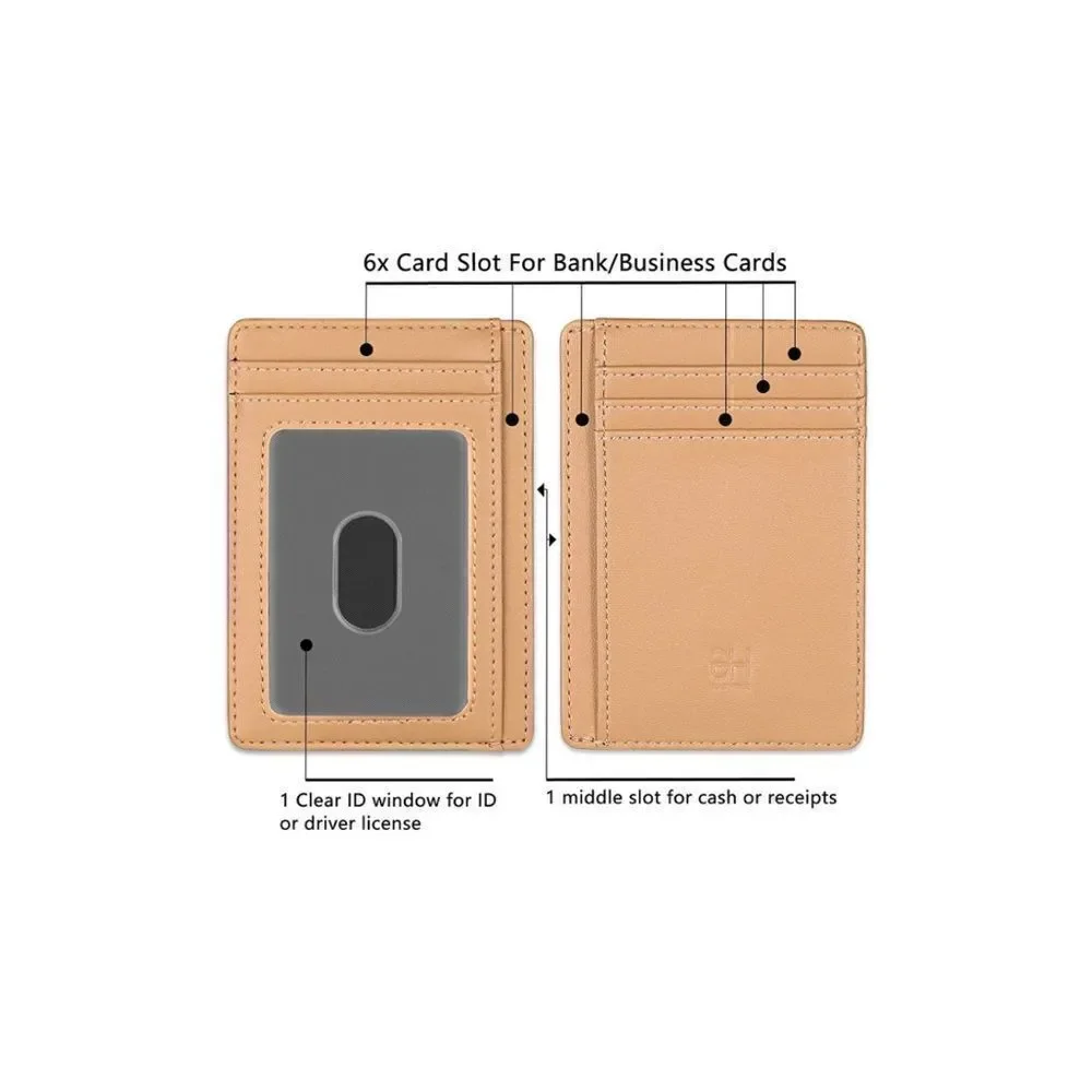 Leather Compact Card Holder Wallet